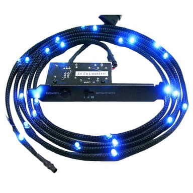 NZXT blått LED-kabelsett m/kabeltrekk (2 m) NZXT blått LED-kabelsett m/kabeltrekk (2 m)