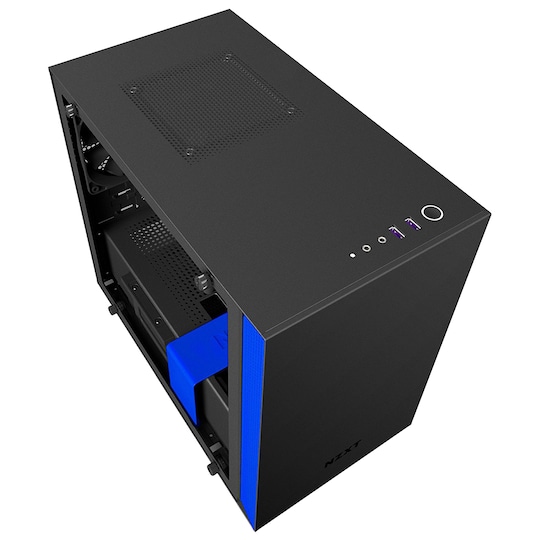 NZXT H200i Mini-ITX PC-kabinett (matt sort/blå)