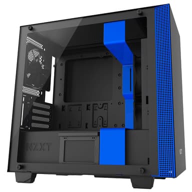 NZXT H400i Micro ATX PC-kabinett (matt sort/blå) NZXT H400i Micro ATX PC-kabinett (matt sort/blå)