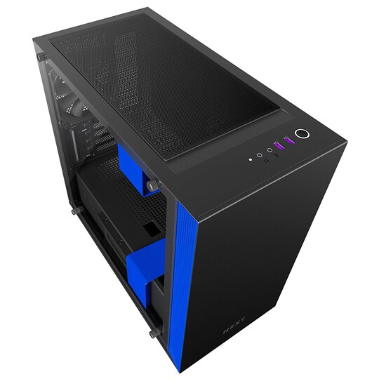NZXT H400i Micro ATX PC-kabinett (matt sort/blå)