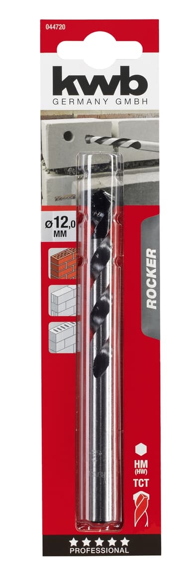 Betongborr, ROCKER, 12,0 mm, SB-kort