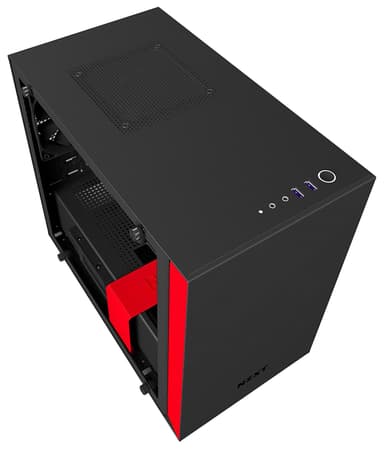 NZXT H200i Mini-ITX PC-kabinett (matt sort/rød)