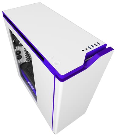 NZXT H442W Ultra PC-kabinett (hvit/lilla/vindu)