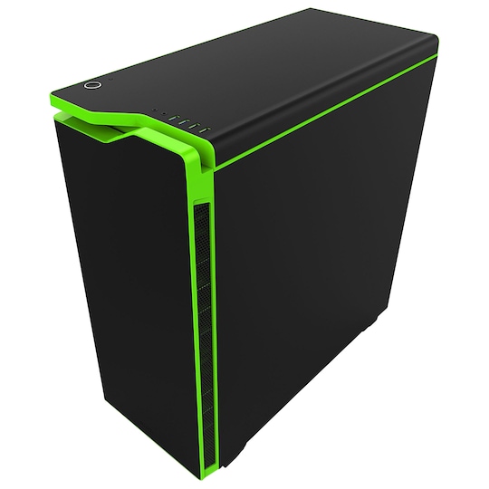 NZXT H442W 2017 PC-kabinett (sort/grønn/vindu)