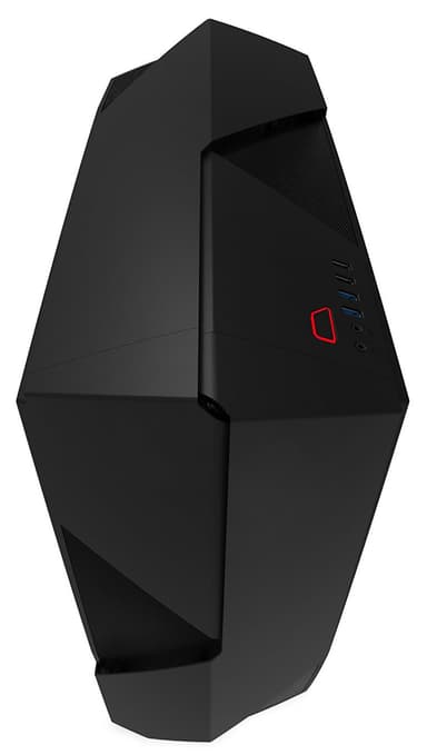 NZXT Noctis 450 ATX PC-kabinett (matt sort/rød LED)
