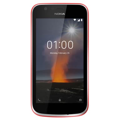 Nokia 1 smarttelefon (varm rød)