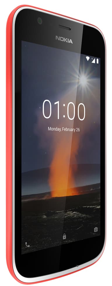 Nokia 1 smarttelefon (varm rød)