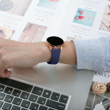 Armbånd til Samsung Galaxy Watch 42mm - marineblå (S) - Elkjøp
