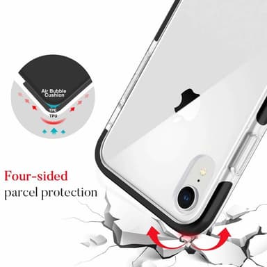 iPhone XR skall gjennomsiktig / svart