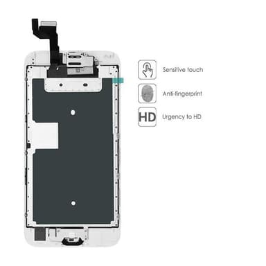 Erstatningsskjerm for iPhone 6S - LCD, Touch og verktøy - hvit