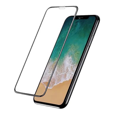 Skjermbeskytter iPhone X / XS herdet glass / 3D heldekkende - svart