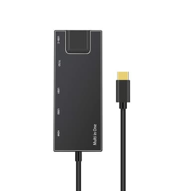 8-port USB-C-hub med HDMI, Ethernet, USB, SD / TF-kort