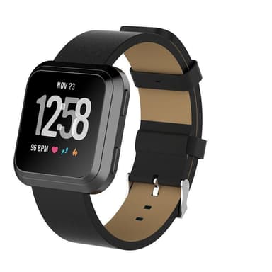 Fitbit Versa armbånd skinn svart