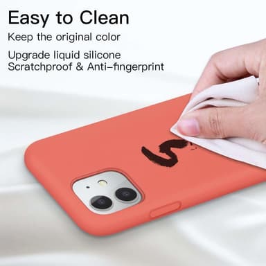 Flytende silikonveske iPhone 11 Pro Max - lys oransje