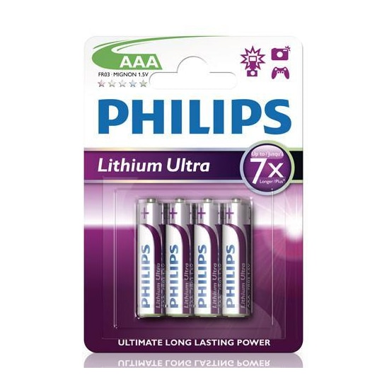 Ultra Lithium AAA FR03 4-pakning