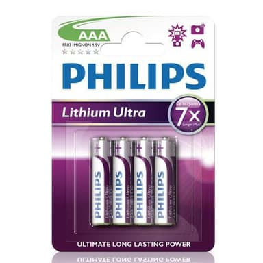 Ultra Lithium AAA FR03 4-pakning
