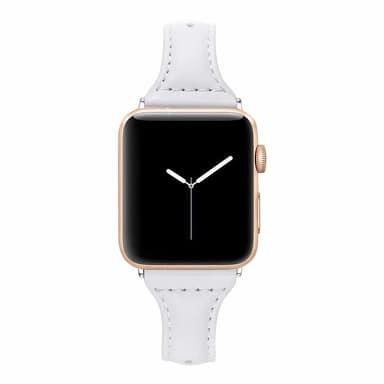 Apple Watch armbånd 38 mm ekte lær - hvitt