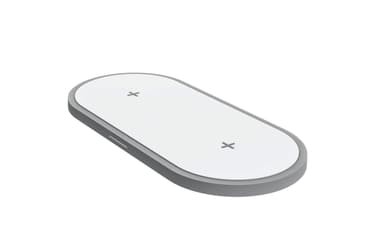 Dobbel trådløs lader 2x10W - hvit