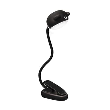 LED-leselampe med klype og Bluetooth-høyttaler