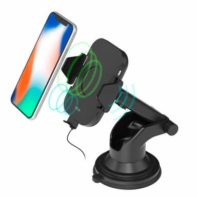 Trådløs Qi-billader og mobilholder