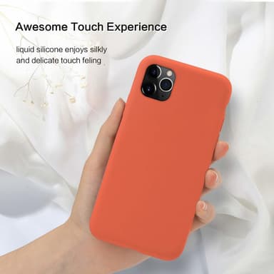 Flytende silikonveske iPhone 11 Pro Max - lys oransje
