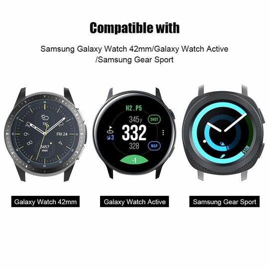 Samsung Galaxy 42 mm silikonarmbånd (20 mm) - svart