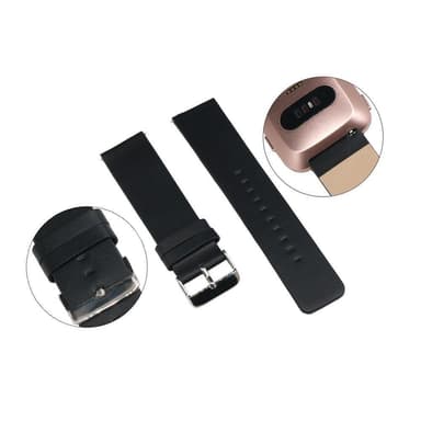 Fitbit Versa armbånd skinn svart