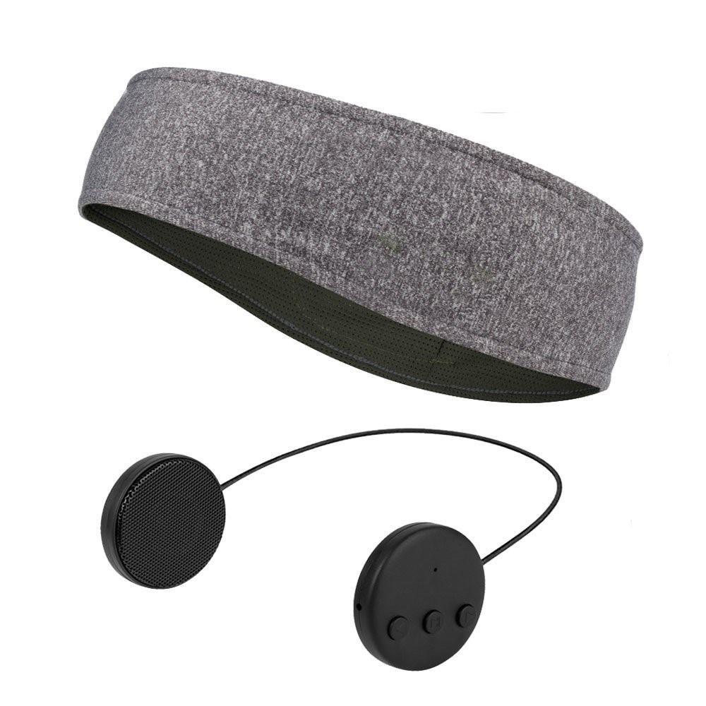 Pannebånd med Bluetooth-hodetelefoner og mikrofon Grå