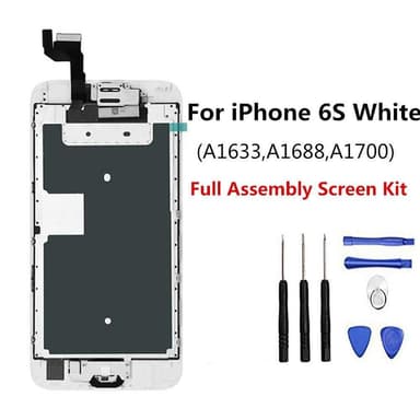 Erstatningsskjerm for iPhone 6S - LCD, Touch og verktøy - hvit
