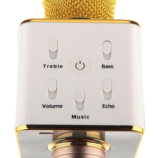 Karaoke-mikrofon med Bluetooth-høyttaler 3W - gull