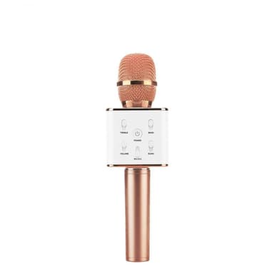 Bluetooth Karaoke mikrofon med høyttaler 3W - Rose gull