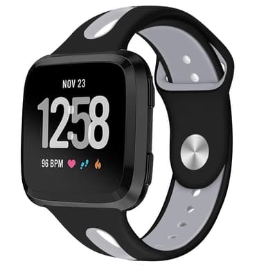 Fitbit Versa armbånd silikon svart / grå