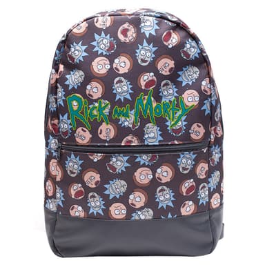 Rick & Morty - logo og store ansikter ryggsekk