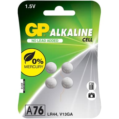 A76 / LR44 Knappecelle 4-pakke