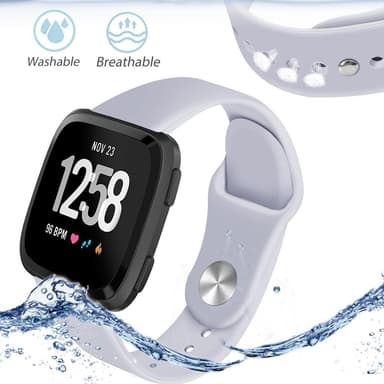 Fitbit Versa armband gummi - grå - S