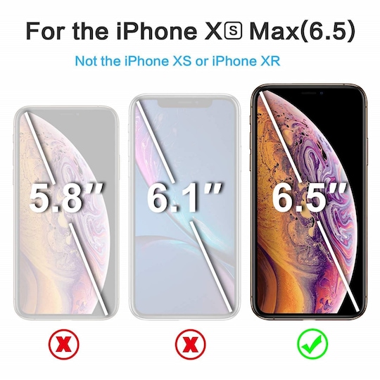 Skjermbeskytter iPhone XS Max Herdet Glass Svart