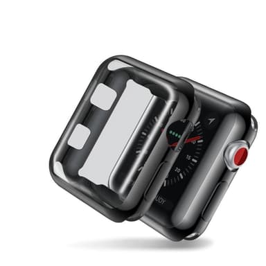 Apple Watch 42 mm serie 2/3 heldekkende skjermbeskyttelse - svart