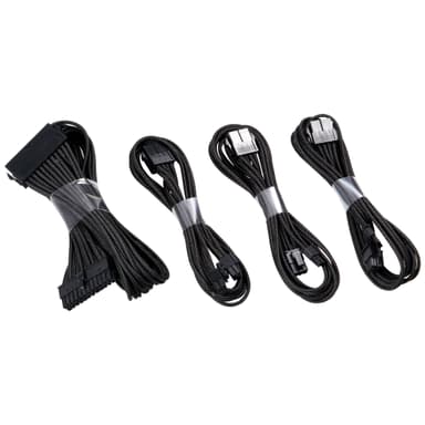 Phanteks forlengelseskabelsett m/trekk (sort)