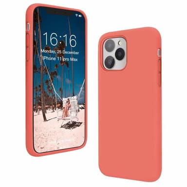 Flytende silikonveske iPhone 11 Pro Max - lys oransje