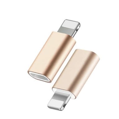 Adapter Lightning (mannlig) og USB-C (kvinnelig) - gull