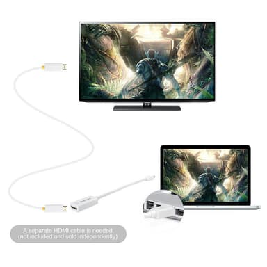 Mini DP DisplayPort till HDMI kompatibel adapter