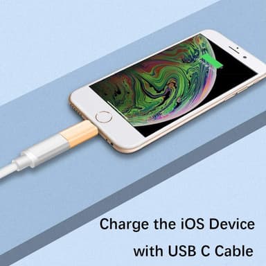 Adapter Lightning (mannlig) og USB-C (kvinnelig) - gull