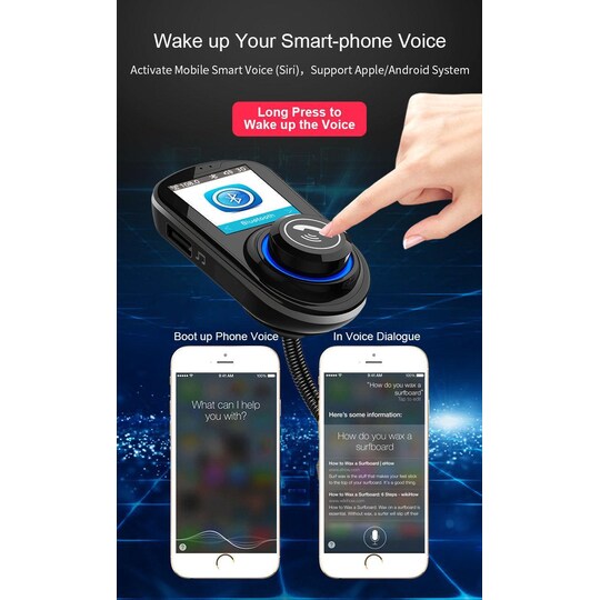 Bluetooth-adapter for bilen - FM-sender - billader