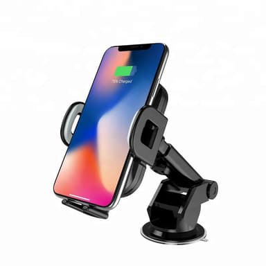 Trådløs Qi-lader mobilholder til bilen - hurtigladet IR-sensor