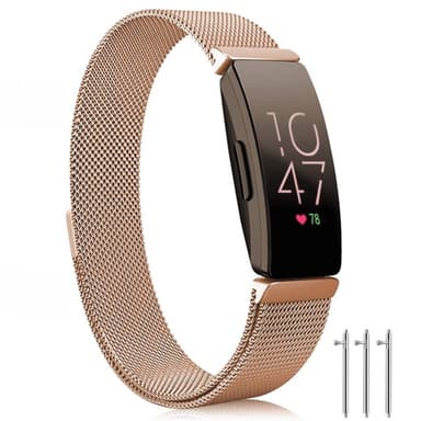 Fitbit Inspire / Inspire HR armbånd Milanese Loop Roségold (L)