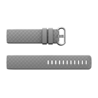Fitbit Charge 3/4 armbånd silikon grå / sølv (L)