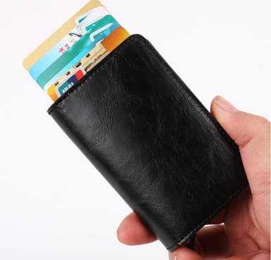Pop-up kortholder med RFID signalblokkering – svart