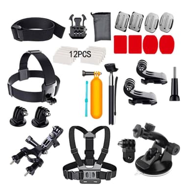 INF GoPro tilbehørssett med 37 deler