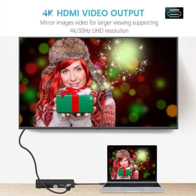 'USB-C Multiport-adapter 4K HDMI, 2 USB, USB-C, Gigabit Ethernet