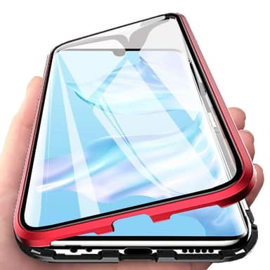 Huawei P30-deksel med skjermbeskytter Rød